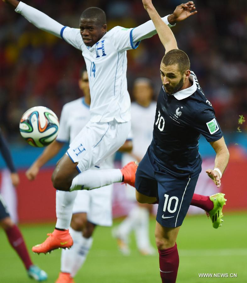 Benzema scores twice, France overwhelms Honduras 3-0 in Group E 