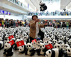 Paper pandas at HK Int'l Airport