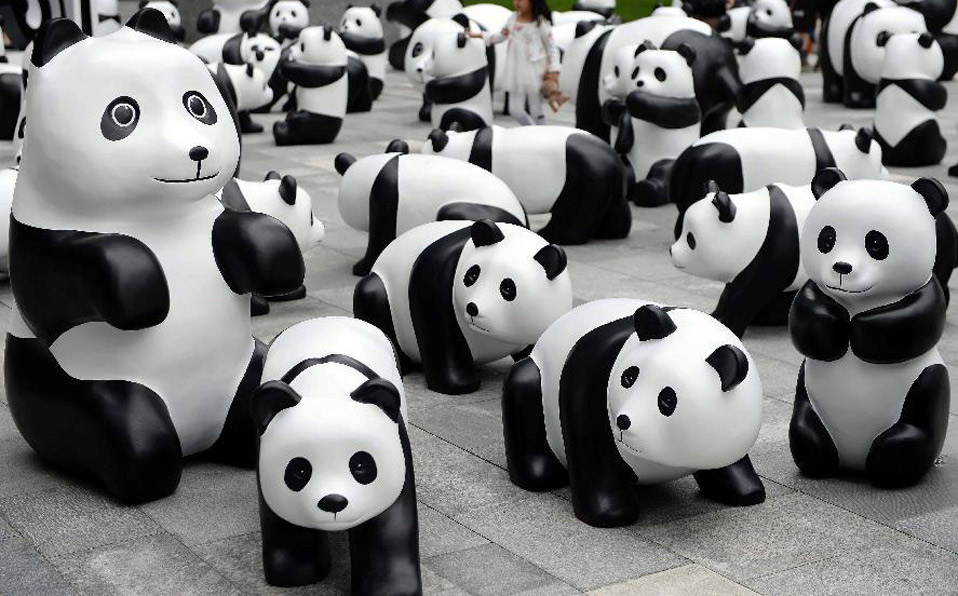 '1St panda' exhibition opens in Shanghai
