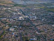 Aerial view of the biggest 'Bagua' city in the world