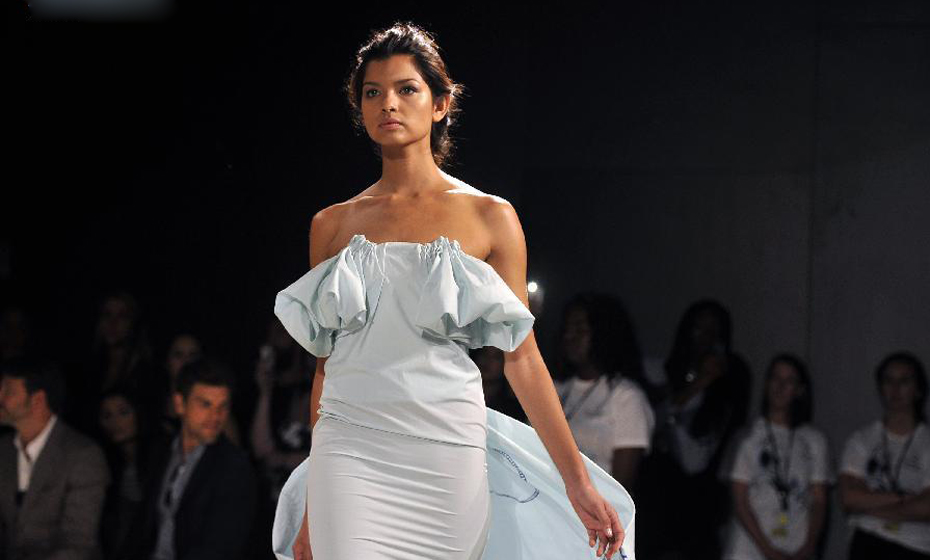 Models present creation of SUPIMA collection at New York Fashion Week