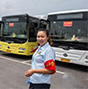 Female bus driver drives Land Rover for commuting