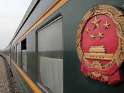 The first train to go through China, Mongolia and Russia