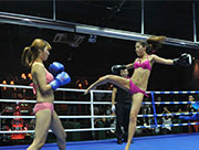 Bikini boxing on opening day of a bar in Taiyuan