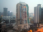 118-meter-high Never-used Building in NW. China Demolished