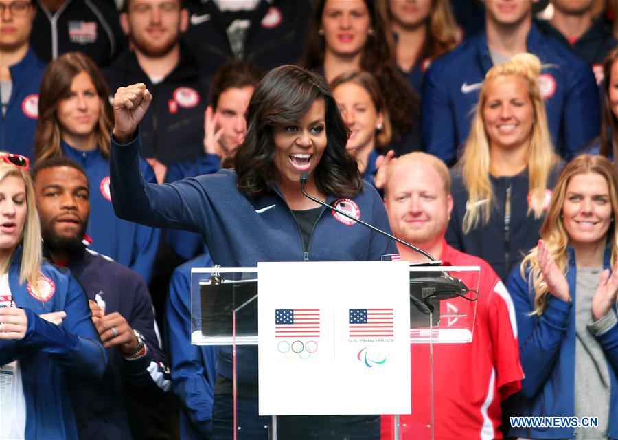 Michelle Obama kicks off 100-day countdown to Rio Olympics with U.S. Olympians