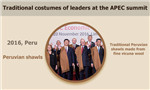 Traditional costumes of leaders at the APEC summit