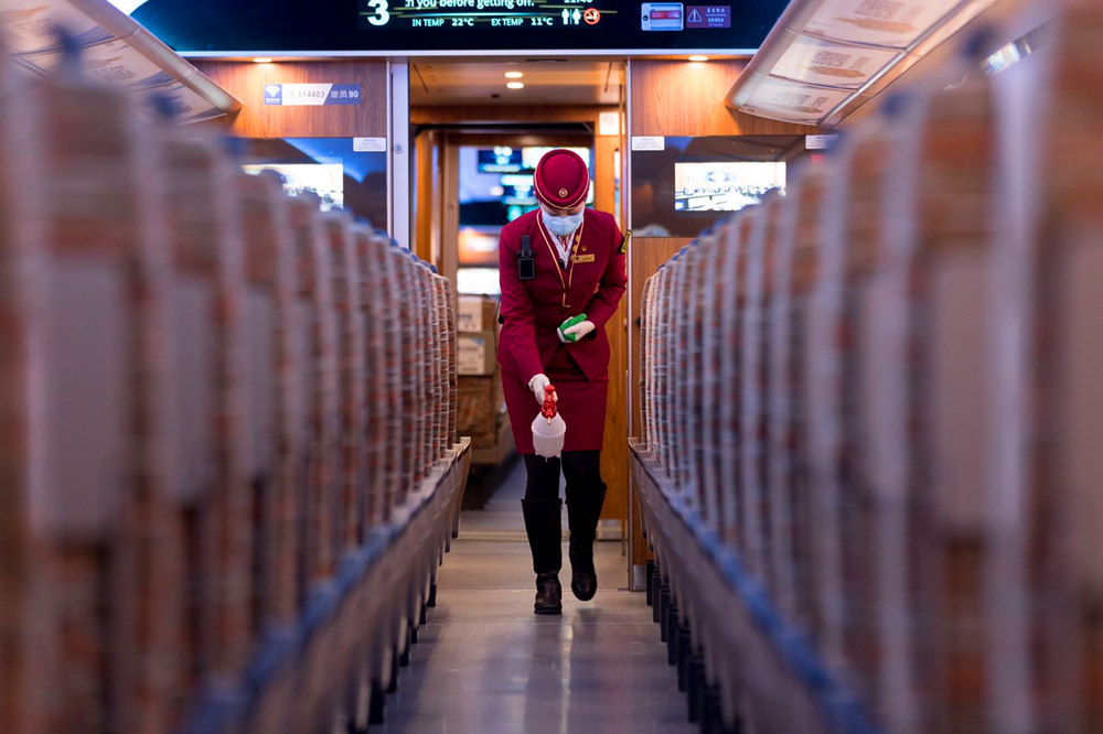 In pics: A train conductor at work during epidemic