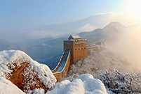 Jinshanling Great Wall: A fairyland after spring snow
