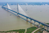 Road-rail cable-stayed bridge with world's longest span opens
