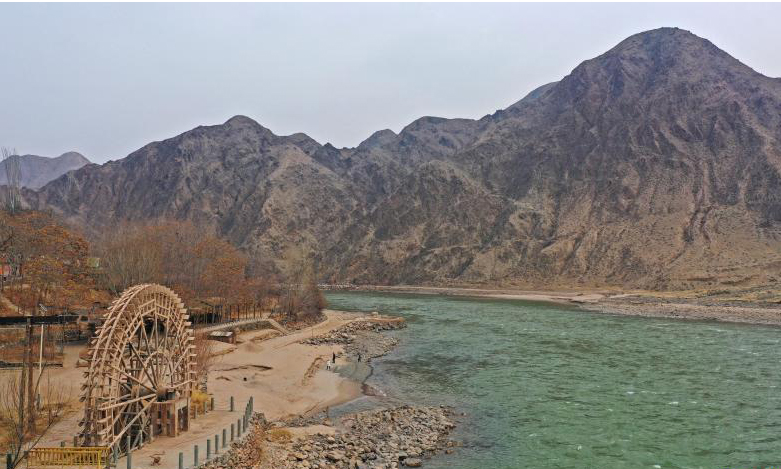 View of Ningxia section of Yellow River