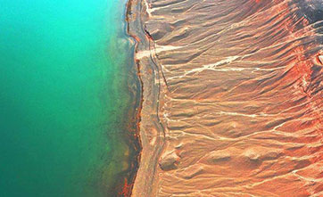 Scenery of yardang landform in Xinjiang