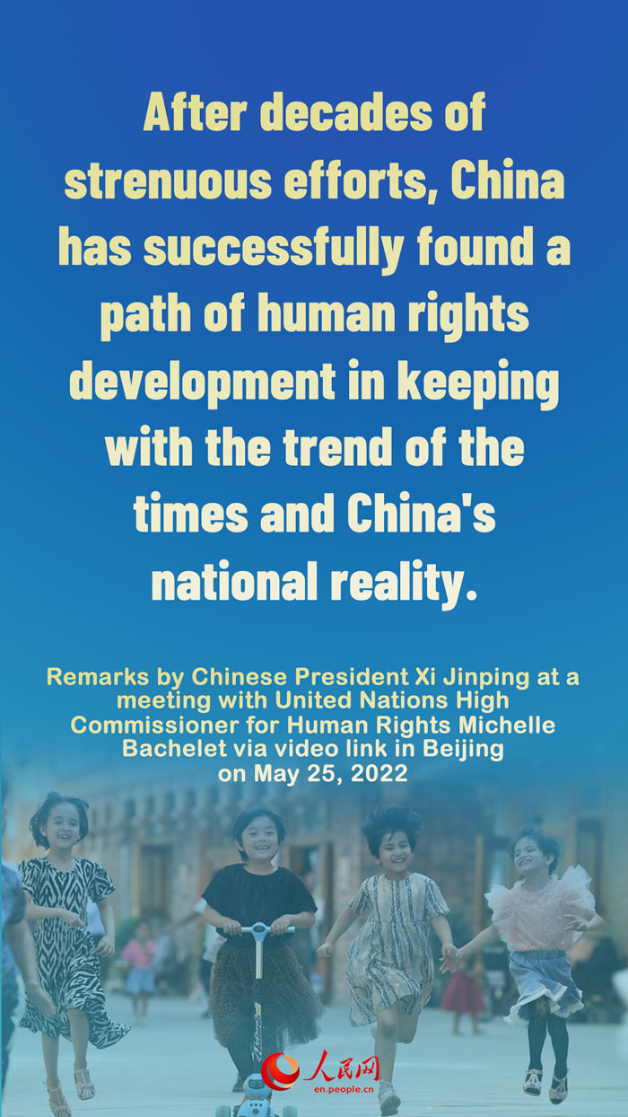 Infographics: President Xi meets UN human rights chief Bachelet