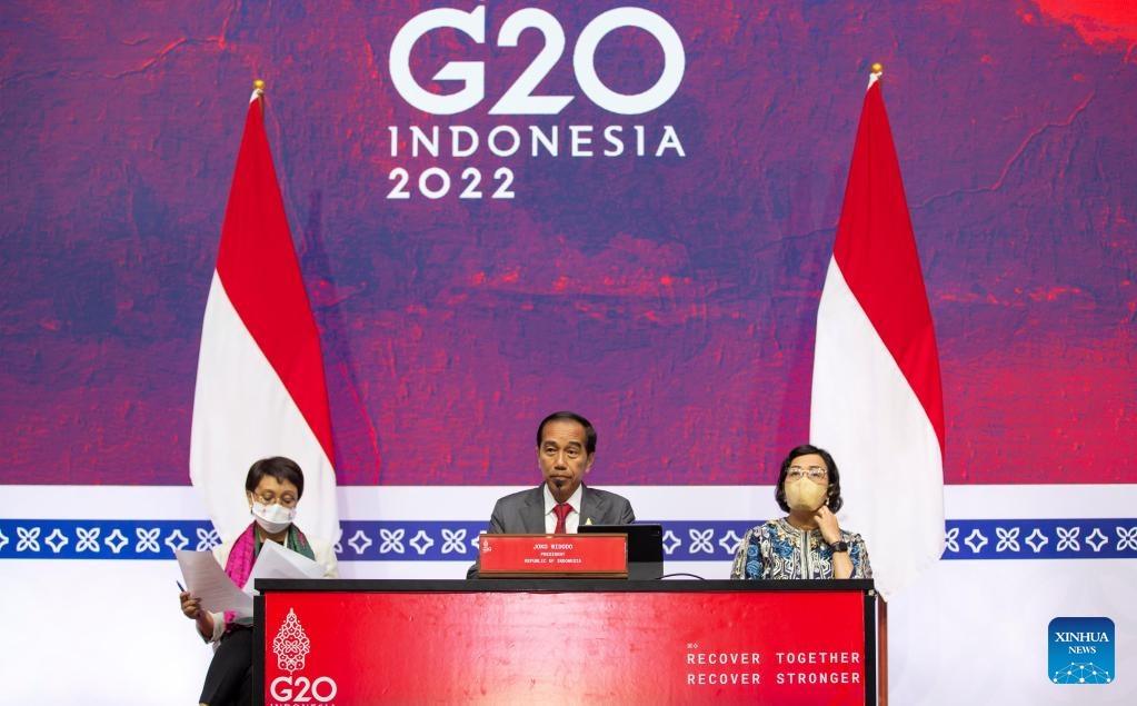 Closing press conference of G20 held in Bali, Indonesia