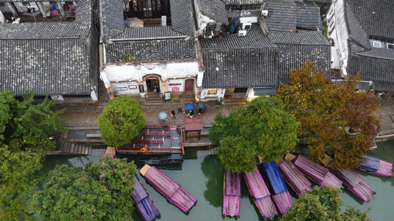 Scenery of Tongli ancient town in Suzhou
