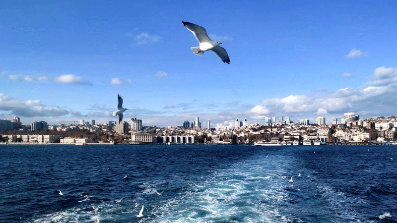View of Bosporus Strait in Istanbul, Türkiye