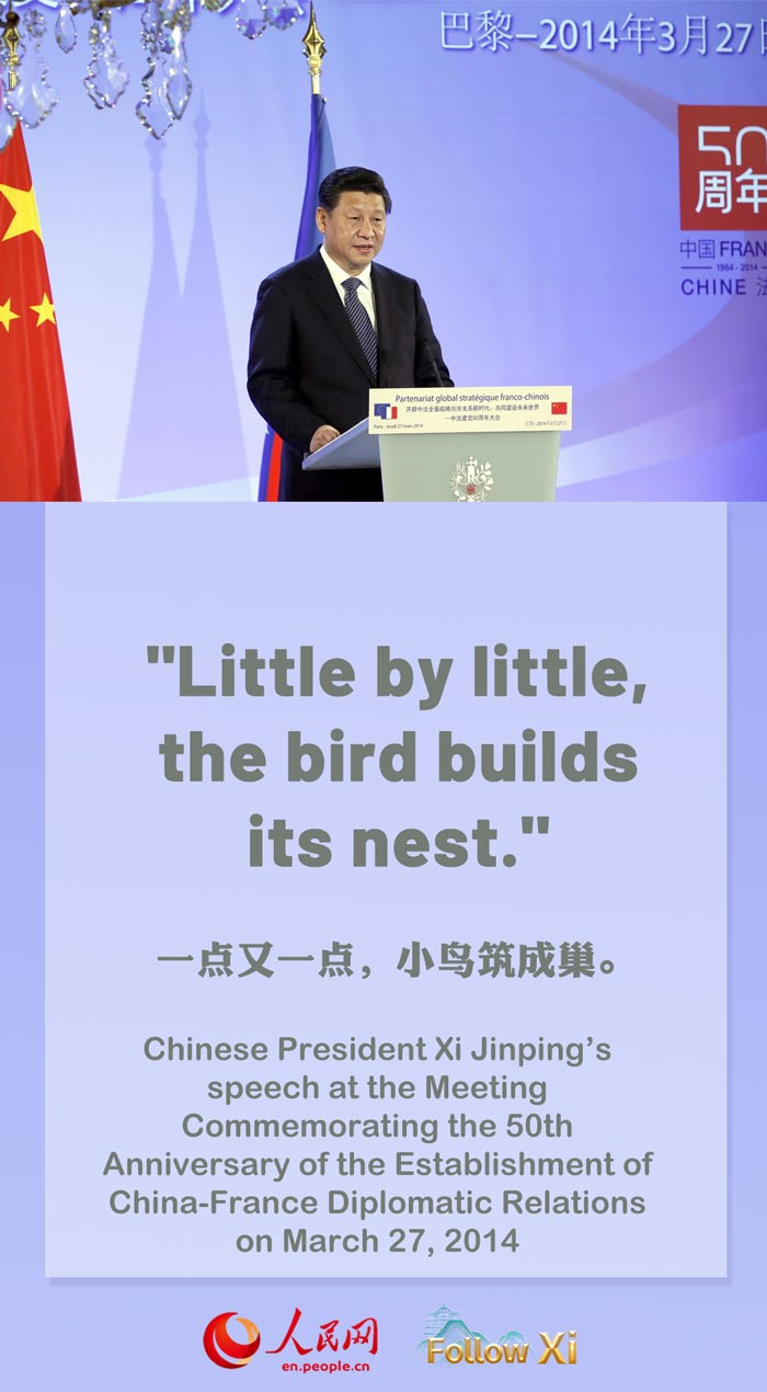 Foreign sayings in President Xi's quotes