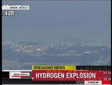 Hydrogen explosion after earthquake in Japan