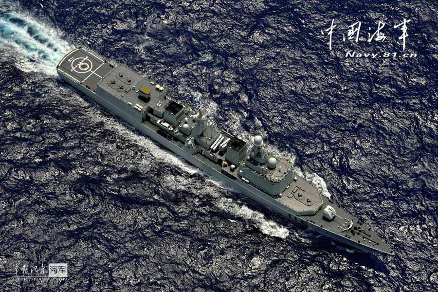 Chinese navy releases photographs about its large scale military exercise in the Pacific. (China Military Online)