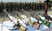 Afghan army displays illegal weapons