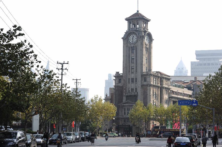 Photo taken on Nov. 11, 2012 shows the exterior of the former site of Shanghai Art Museum in east China's Shanghai Municipality, Nov. 11, 2012.