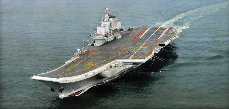 China’s first aircraft carrier, the Liaoning. (People’s Daily Online/ Jiang Jianhua)