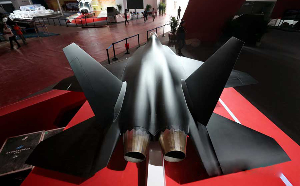 China's stealth fighter concept model on display at Airshow China 2012