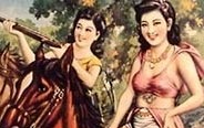 Charming girls pose on old Shanghai poster