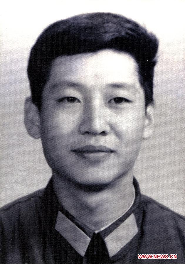 File photo taken in 1979 shows Xi Jinping, then working for the General Office of the Central Military Commission. (Xinhua) 