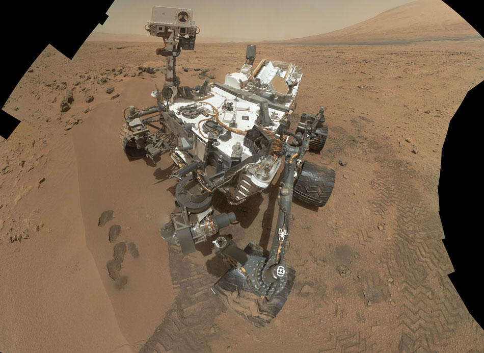 Curiosity Rover at Rocknest on Mars. In late October, NASA's robotic Curiosity rover stopped near a place dubbed Rocknest as it continues to explore Gale Crater on Mars. Rocknest is the group of stones seen near the top left of the above image -- just to the left of Curiosity's mast. (Photo/ NASA)
