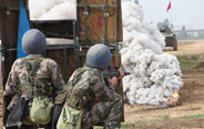 Mechanized infantry division in drills