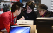 Apple retail stores hold sales activities in Beijing