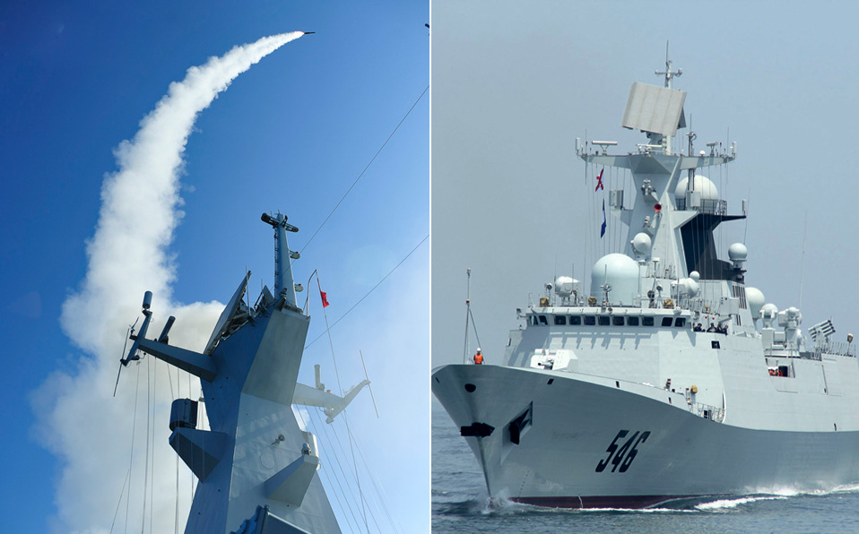 Chinese Navy's Yancheng missile frigate 