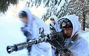 Frontier defense regiment in winter training