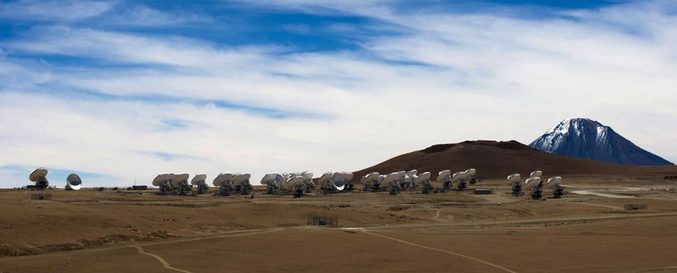 Chile unveils world's largest astronomical observatory in the remote Atacama Desert of the northern Chilean Andes on March 13, 2013. (Photo/Xinhua)  