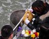Sea burial held in China's Tianjin