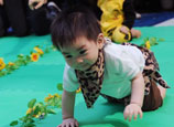 Babies participate in crawl competition in Hong Kong