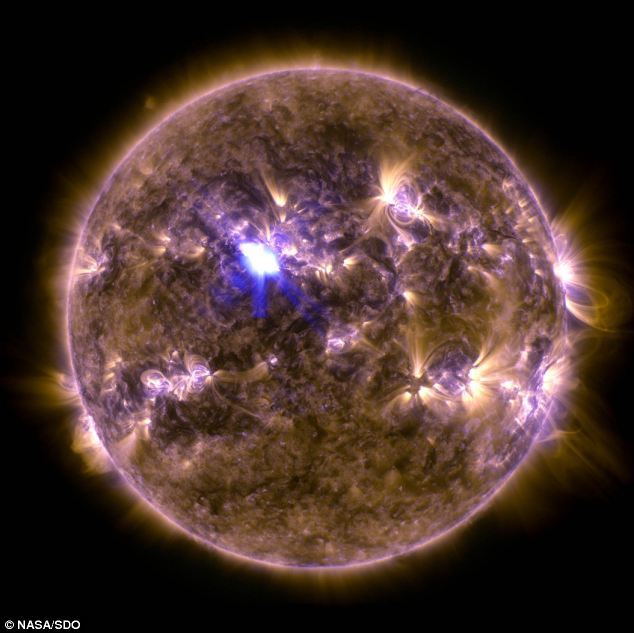 NASA's Solar Dynamics Observatory captured this image of a powerful M6.5 class flare, the strongest of 2013 at the time, at 3:16 EDT on April 11, 2013. This image shows a combination of light in wavelengths of 131 and 171 Angstroms. (Photo Source: NASA/SDO) 