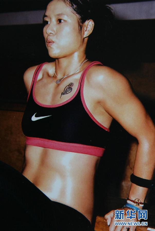Picture of Li Na in a gym. (copied photo) (Xinhua/Zhou Guoqiang)