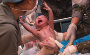 Newborn after deadly quake