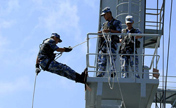 Special operation members in slide-down training
