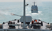 Chinese navy's landing ships in large-scale training
