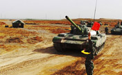 Live fire exercise of PLA tanks