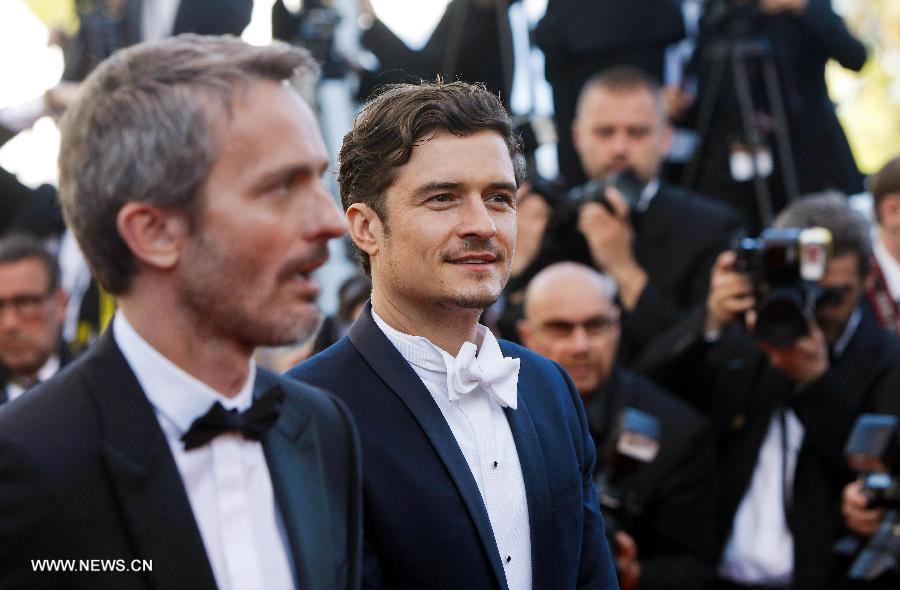 British actor Orlando Bloom attends the closing ceremony of the 66th Cannes Film Festival in Cannes, France, on May 26, 2013. (Xinhua/Zhou Lei) 