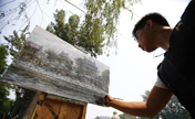 Memorize the old Beijing with painting brush