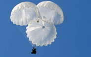 Special operation members conduct parachute training