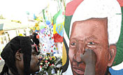 South African people present wishes to Mandela 