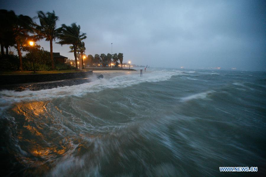 Tropical storm Rumbia lands in Zhanjiang, Guangdong Province