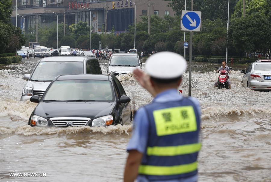 Heavy rainstorm hits C China's Wuhan