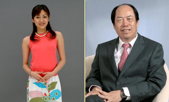 Yang Huiyan (L) and her fatherYang Guoqiang (File Photo)